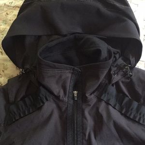 Lululemon Black hooded running jacket